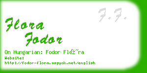 flora fodor business card